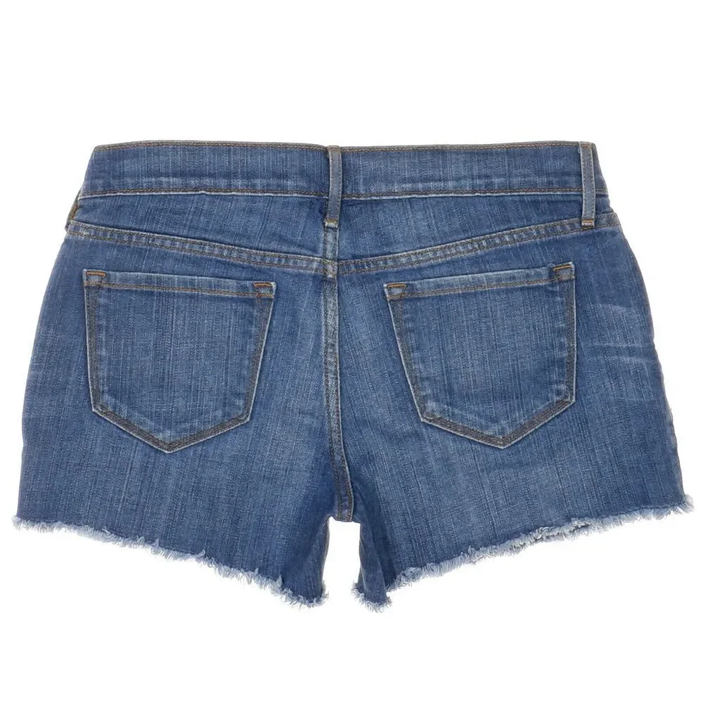 Old Navy Shorts Womens Size 4 W30 Blue Jean Diva Raw Hem Denim Stretch